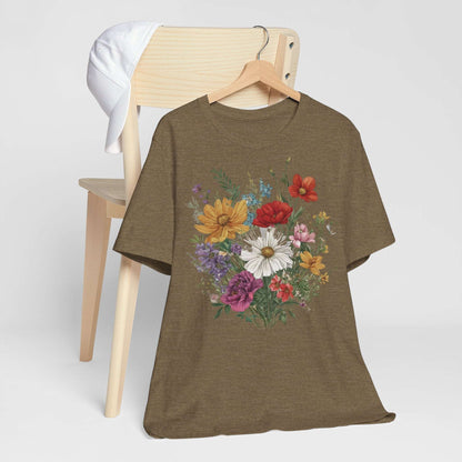 Unisex Botanical Vintage Cottagecore Style Jersey Short Sleeve Tee