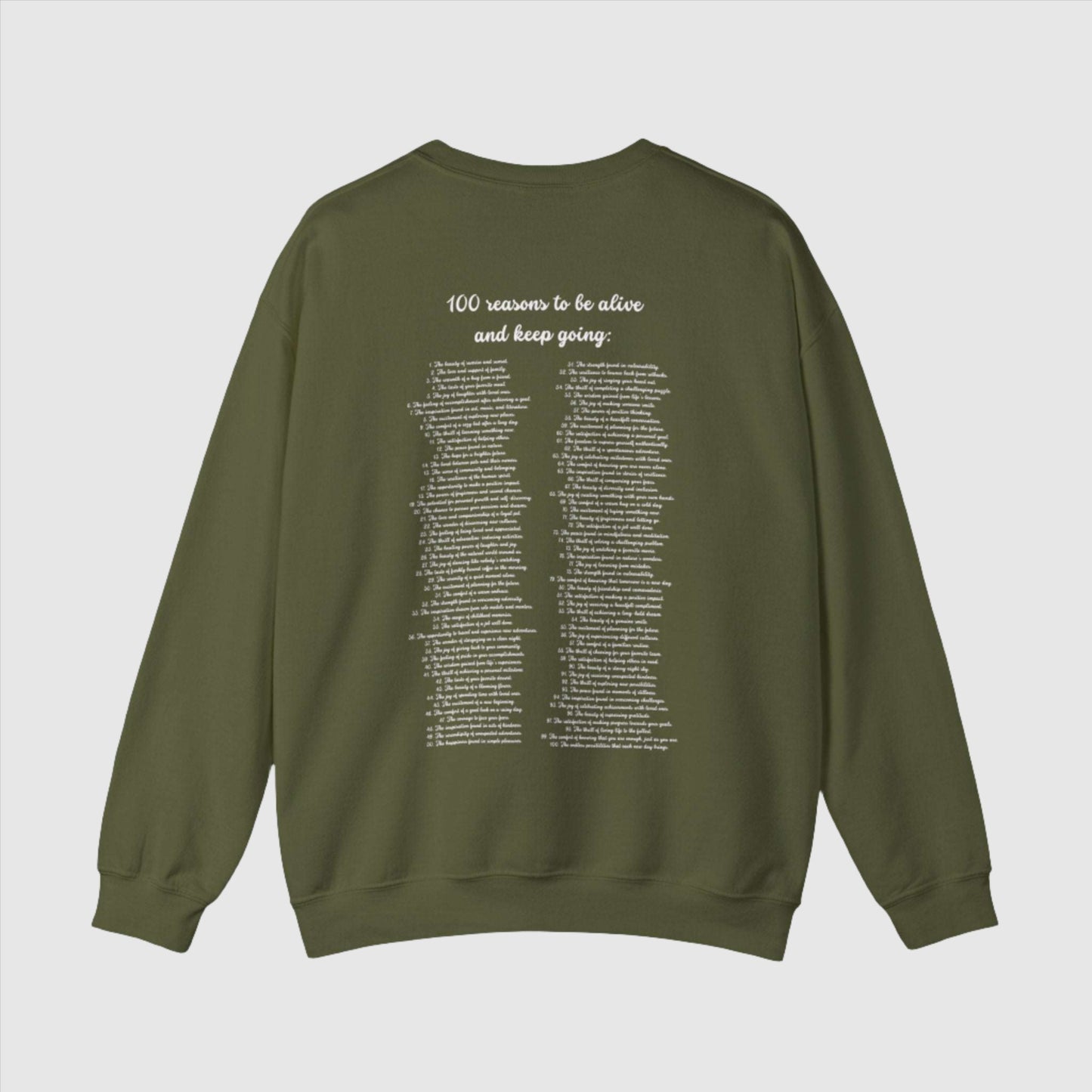 100 Reasons to Keep Going Unisex Heavy Blend Crewneck Sweatshirt