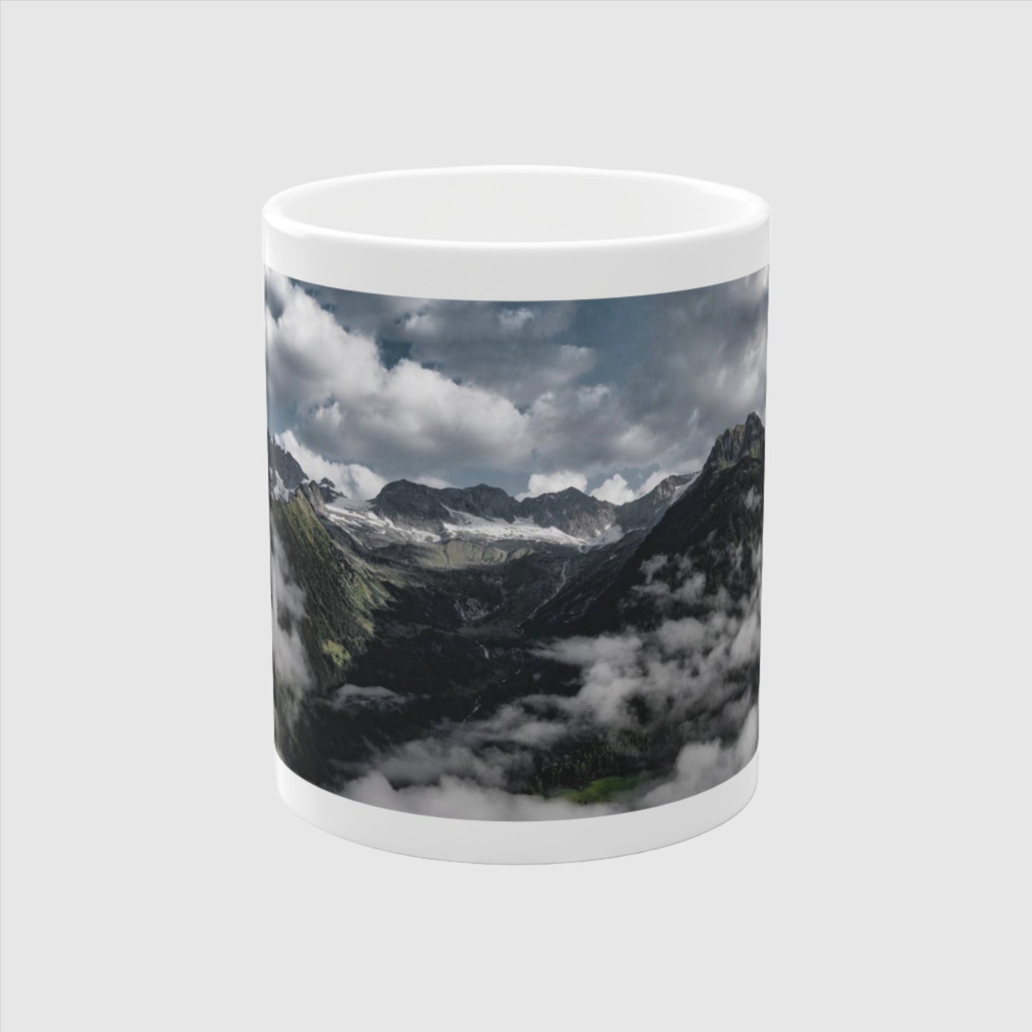 Mountains Picture Print Standard Mug, 11oz