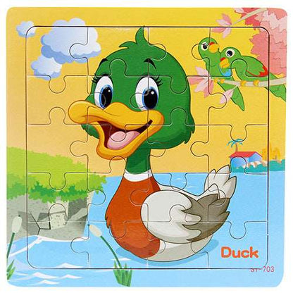 Kids Animal Wooden Puzzle, 3+ Years duck