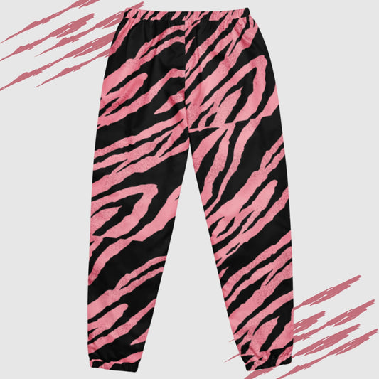 Pink Tiger Pattern Unisex Track Pants