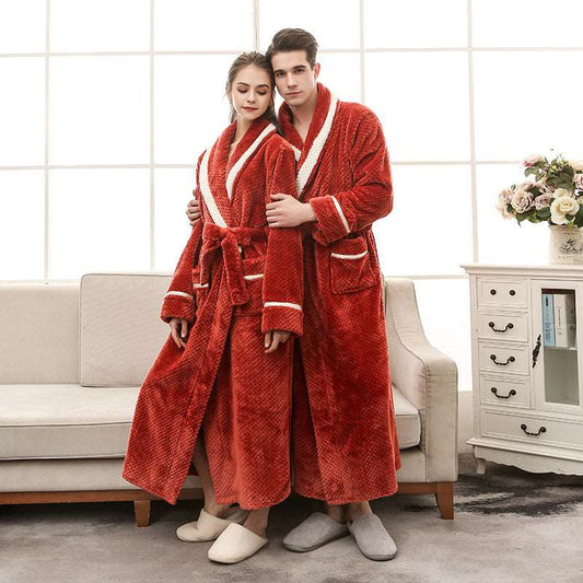 Couples Unisex Long Thick and Soft Bathrobe