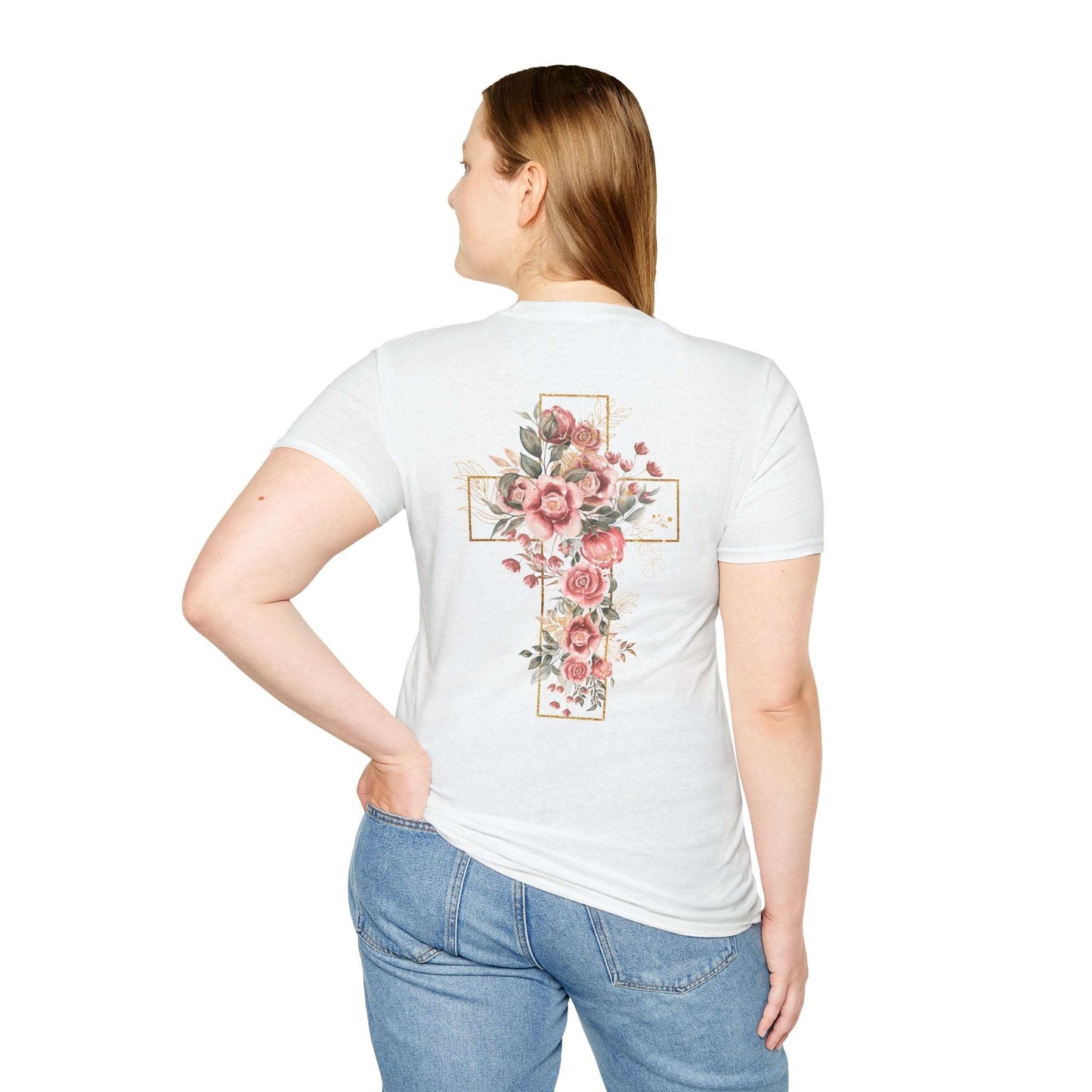 Unisex Blooming Flower Cross Softstyle T-Shirt