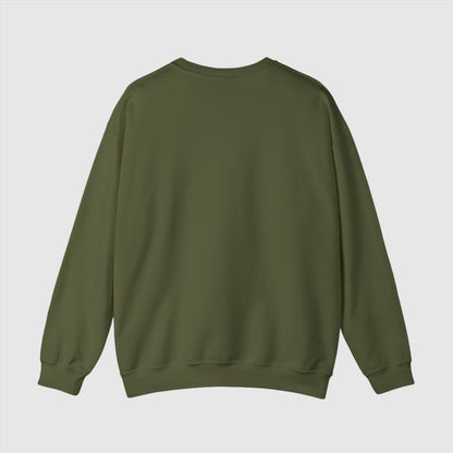 Unisex Vintage Skull Heavy Blend Crewneck Sweatshirt army green back