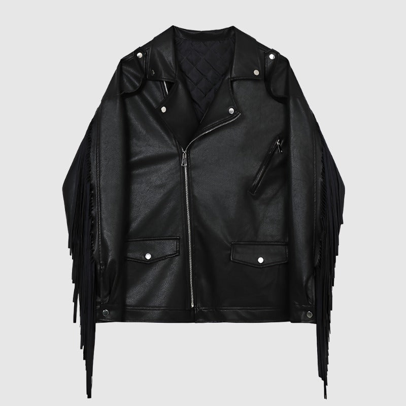 Men's PU Leather Motorcycle Style Jacket