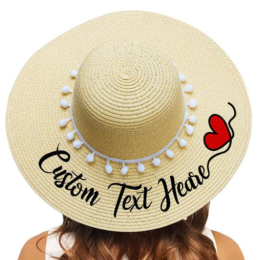 Women's Personalized Custom Embroidery Beach Hat
