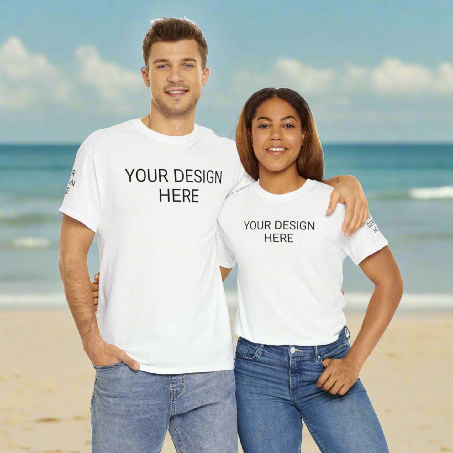 Unisex Personalized Design Heavy Cotton Tee T-Shirt | Gildan 5000