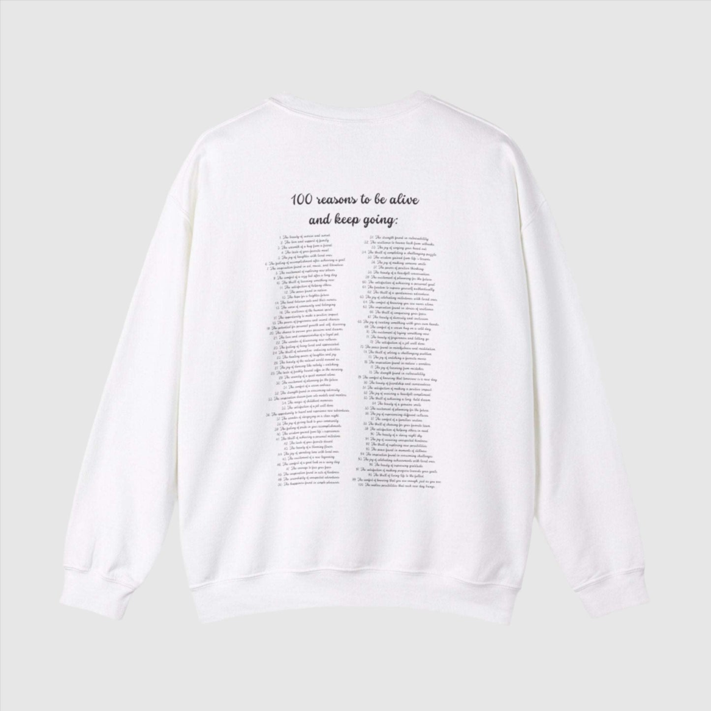 100 Reasons to Keep Going Unisex Heavy Blend Crewneck Sweatshirt