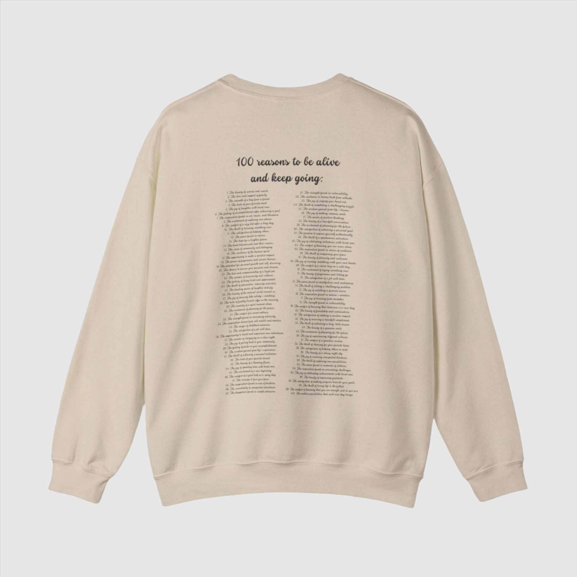 100 Reasons to Keep Going Unisex Heavy Blend Crewneck Sweatshirt