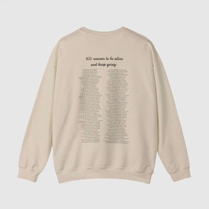 100 Reasons to Keep Going Unisex Heavy Blend Crewneck Sweatshirt