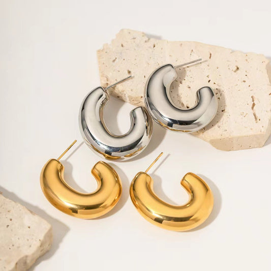 Women's Geometric Copper Hollow Earrings