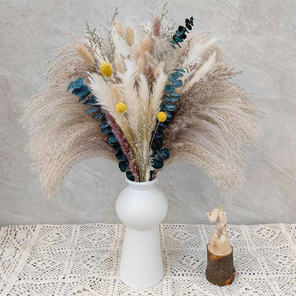 Bouquet Of Small Dried Reed Flowers, 80 pieces