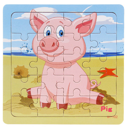 Kids Animal Wooden Puzzle, 3+ Years pig