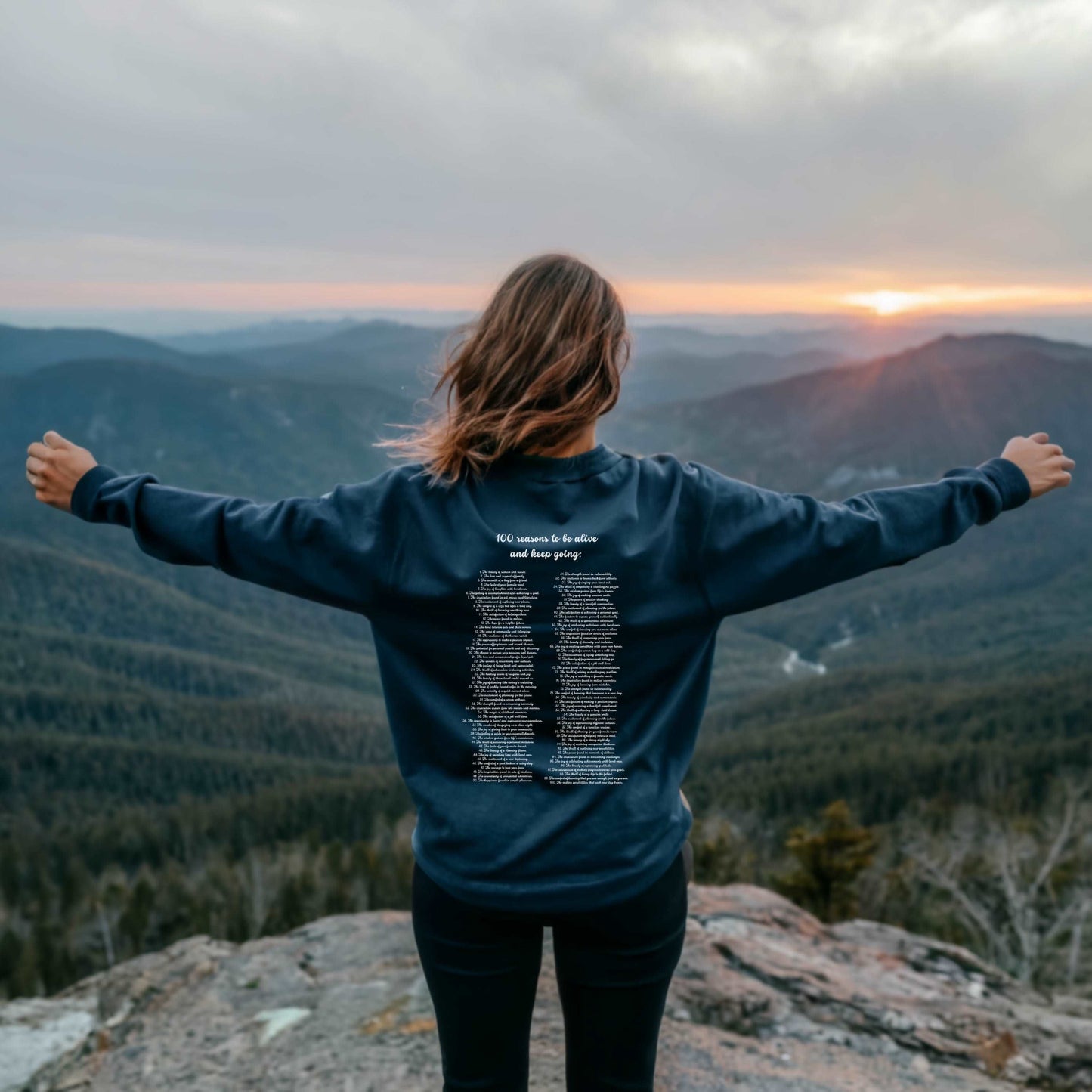 100 Reasons to Keep Going Unisex Heavy Blend Crewneck Sweatshirt