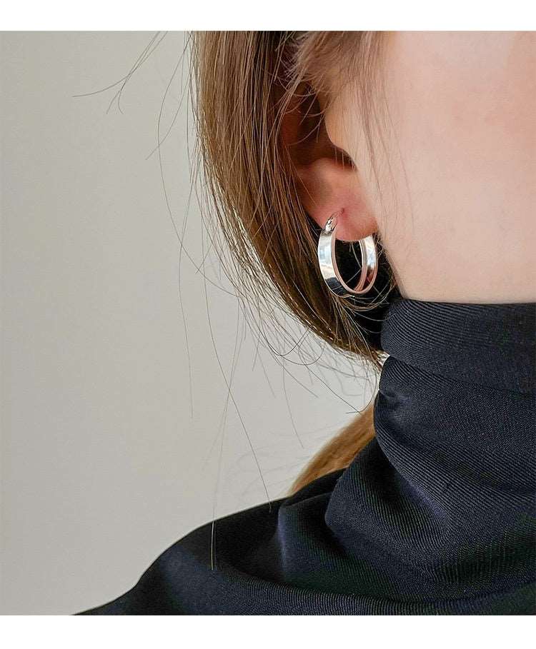 Women's Metal Geometric Circular Earrings