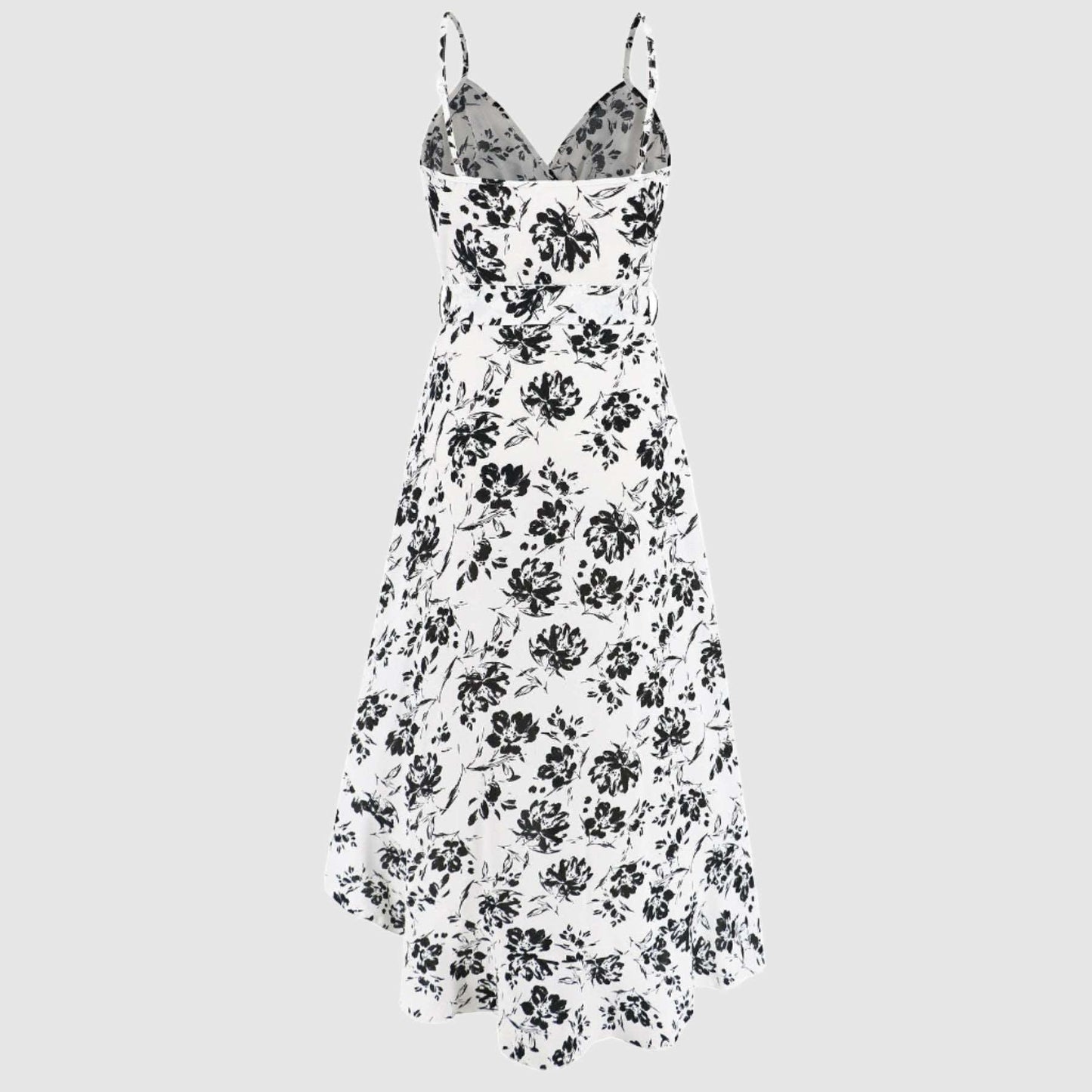 Women's Irregular Cut Floral Strap Dress