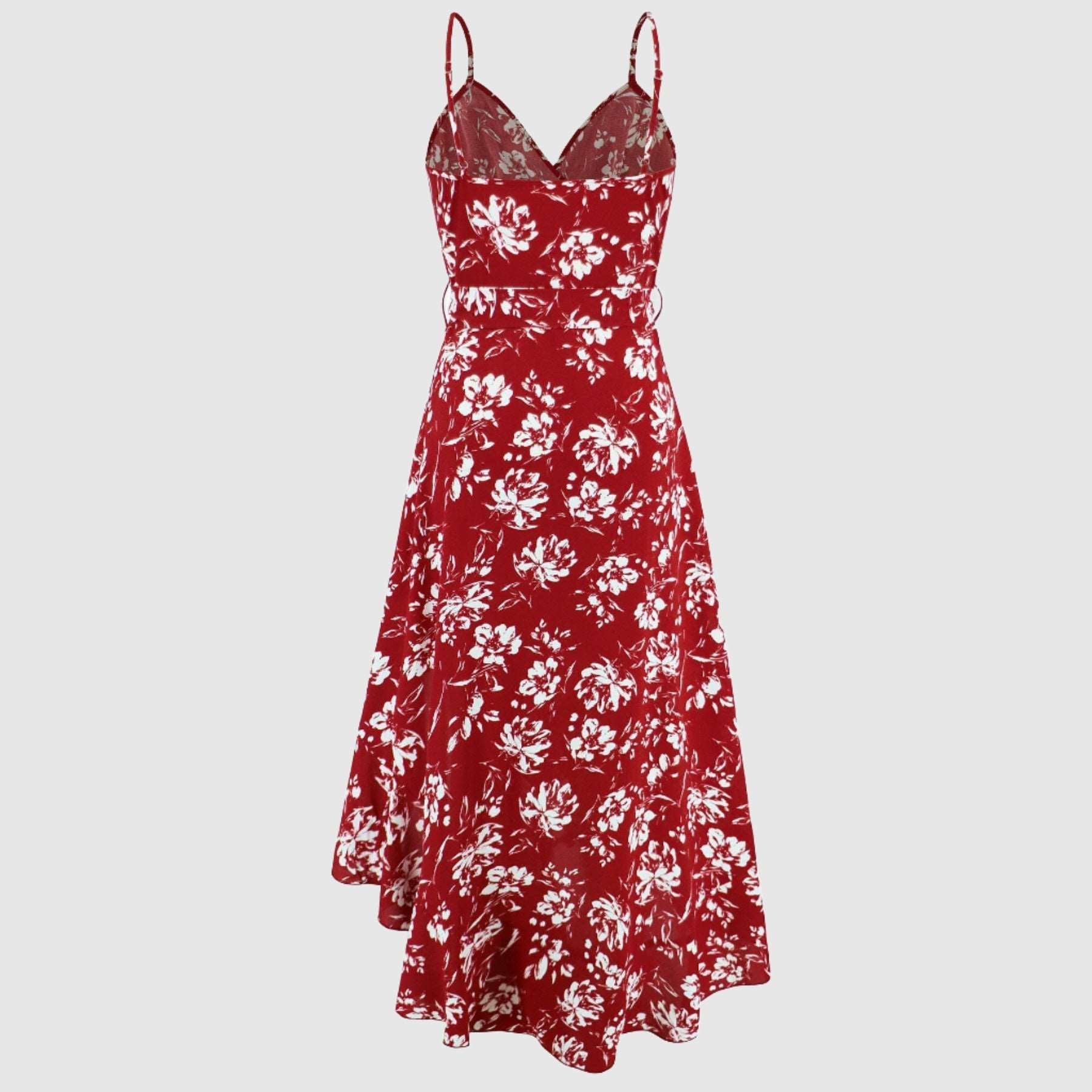 Women's Irregular Cut Floral Strap Dress