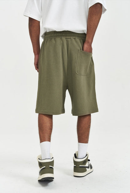 Men's Casual Loose Drawstring Heavy Cotton Shorts