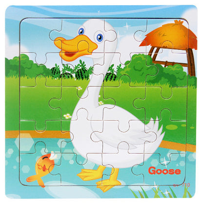 Kids Animal Wooden Puzzle, 3+ Years goose