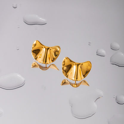 Damen-Ohrringe aus Edelstahl, Titan und Gold