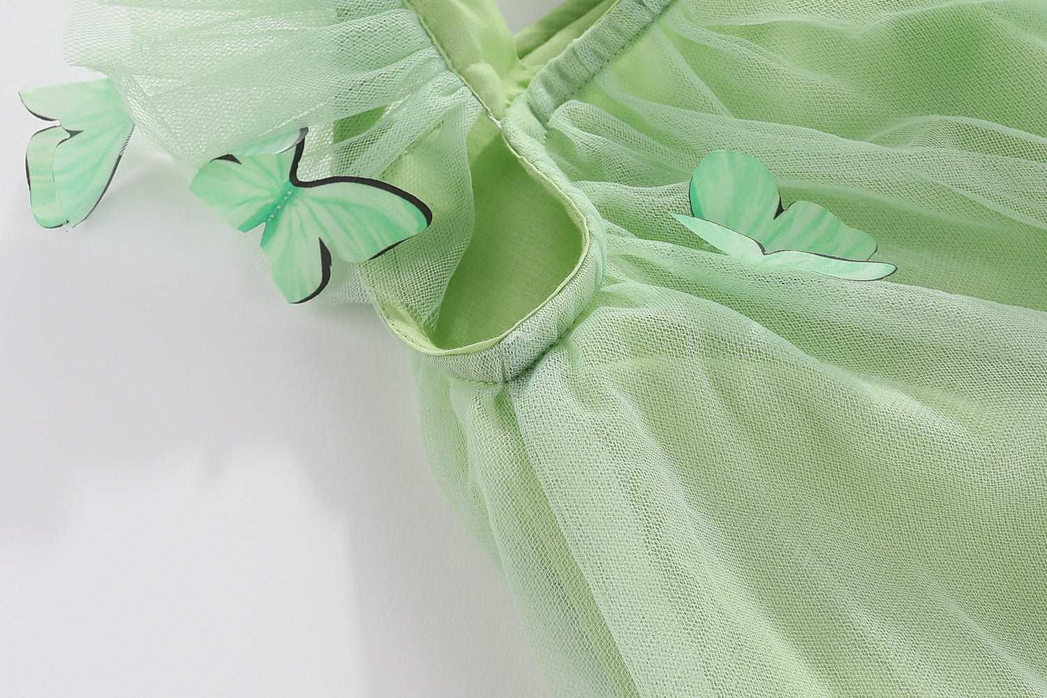 Baby Girl Little Butterfly Princess Flounced Sleeve Mesh Dress