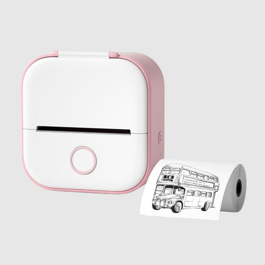 Mini Pocket Portable Bluetooth Cell Phone Label Thermal Printer pink