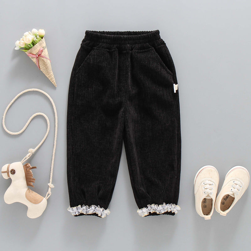 Baby Boys and Girls Solid Color Casual Pants