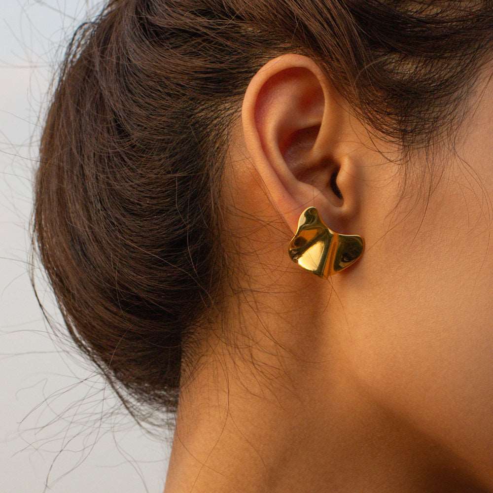 Women's Stainless Steel Titanium Steel Gold Earrings