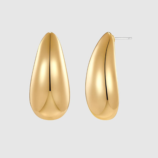 Damen-Ohrringe mit Wassertropfen-Motiv aus Metall