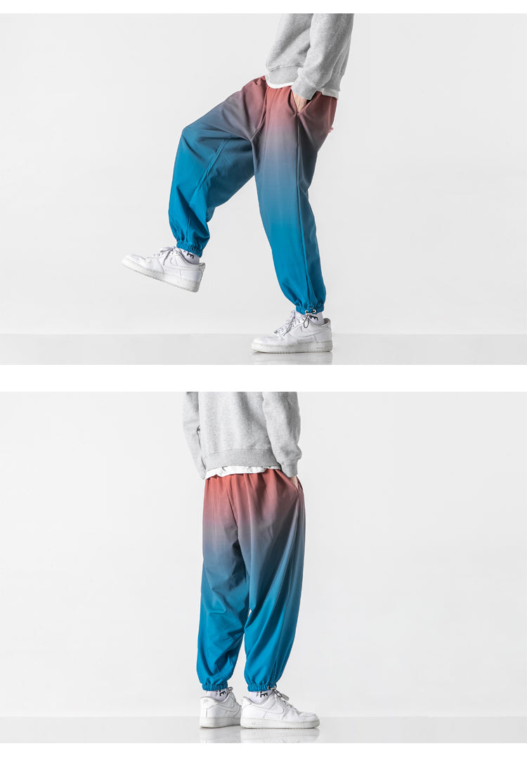 Men's Casual Gradient Color Harem Pants