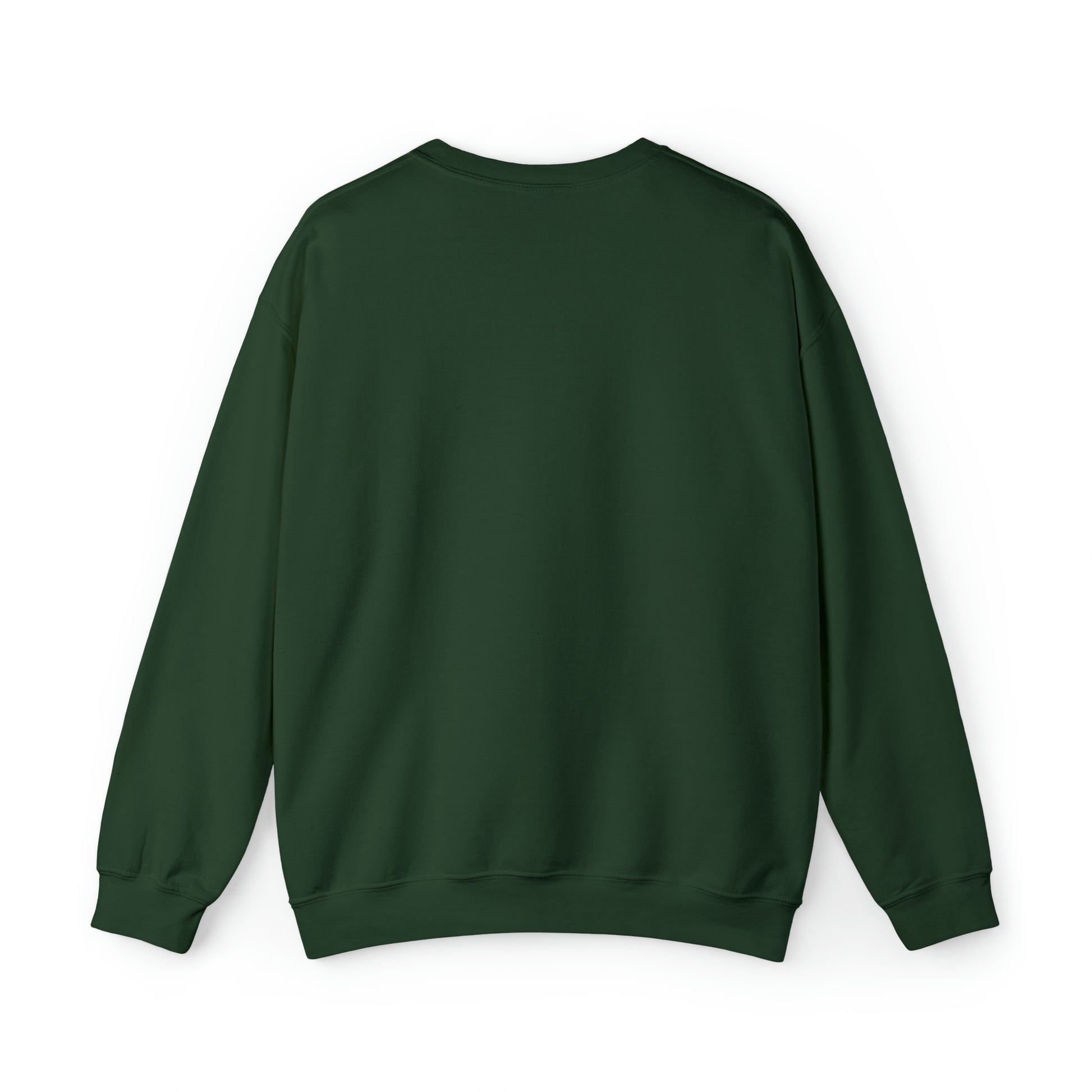 Unisex Vintage Skull and Flower Heavy Blend Crewneck Sweatshirt green back