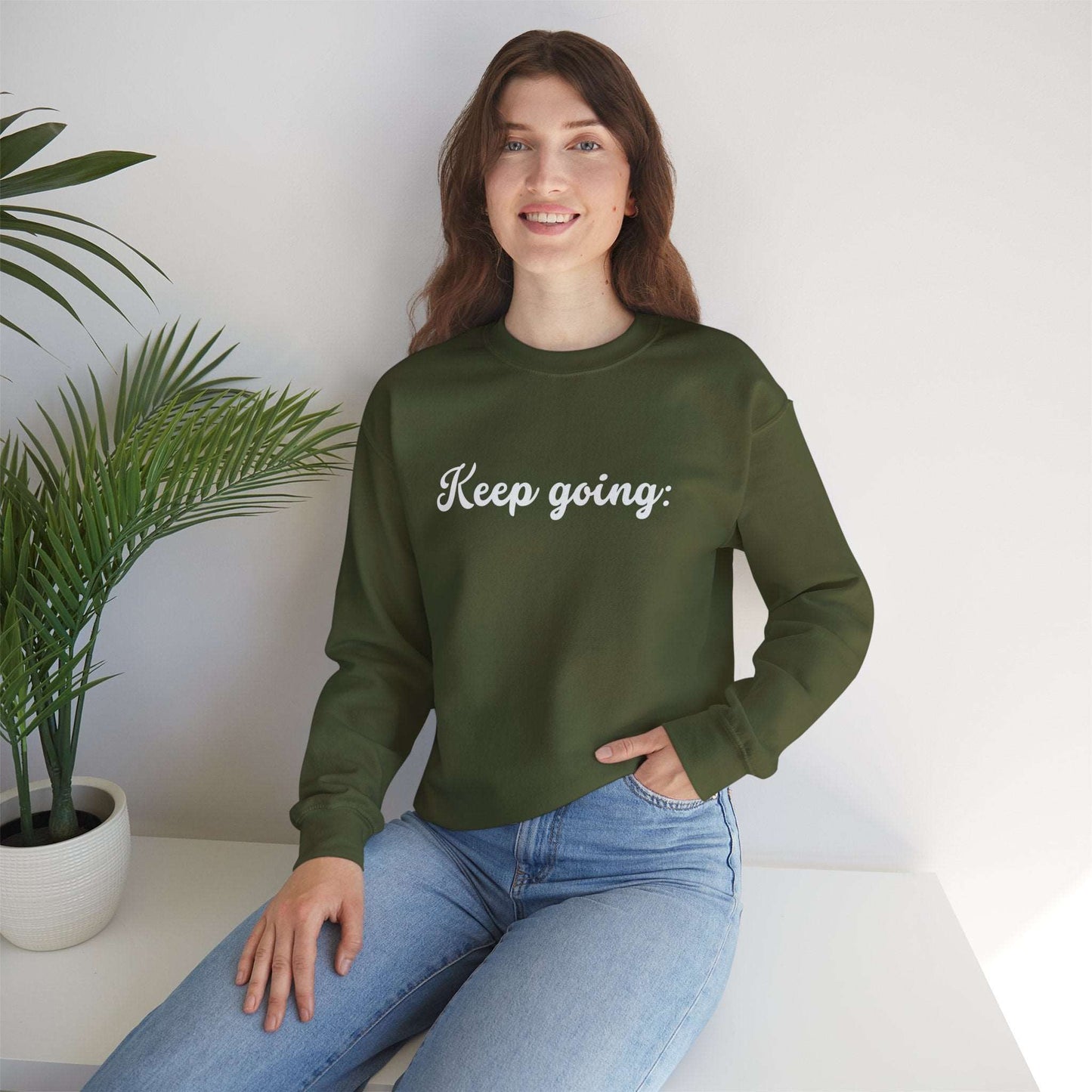 100 Reasons to Keep Going Unisex Heavy Blend Crewneck Sweatshirt