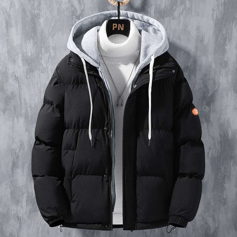 Men's Hooded and Padded Windproof Winter Jacket