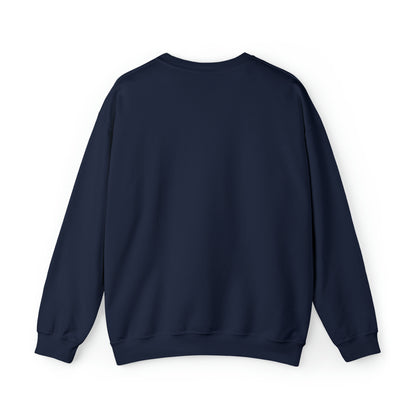 Unisex Vintage Skull Heavy Blend Crewneck Sweatshirt blue back