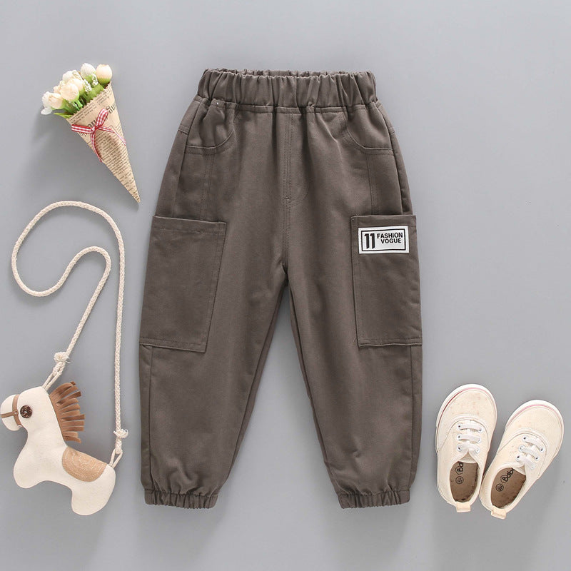 Baby Boys and Girls Solid Color Casual Pants