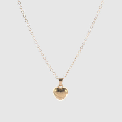 Women's Simple Copper Peach Heart Necklace