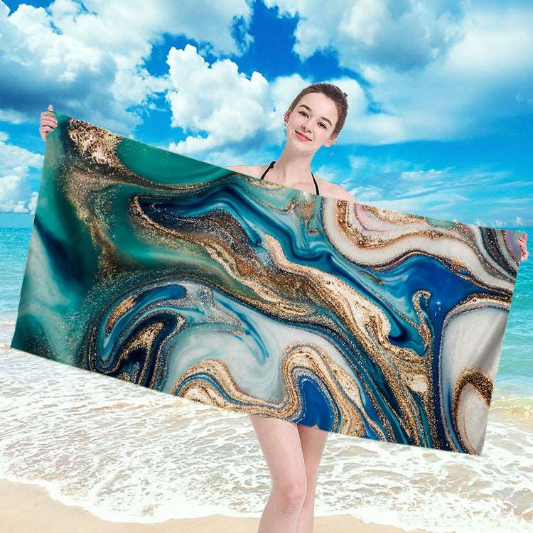 Microfiber Printed Beach Towel To Wipe Sweat