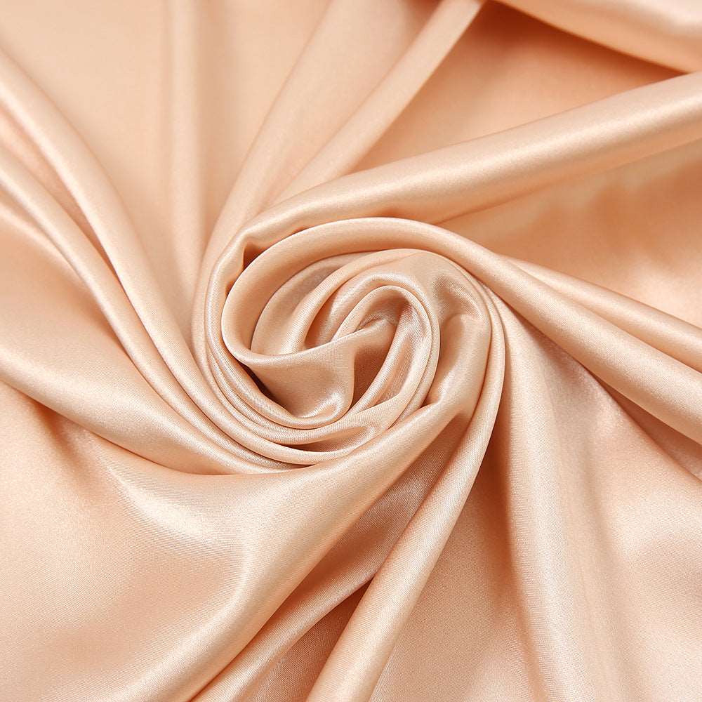 Women's Monochrome Pure Color Pearl Satin Scarf