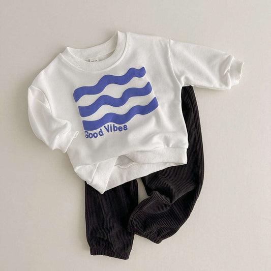Baby Cute Leisure Long-sleeved Sweatshirt and Pants Outfit Set
