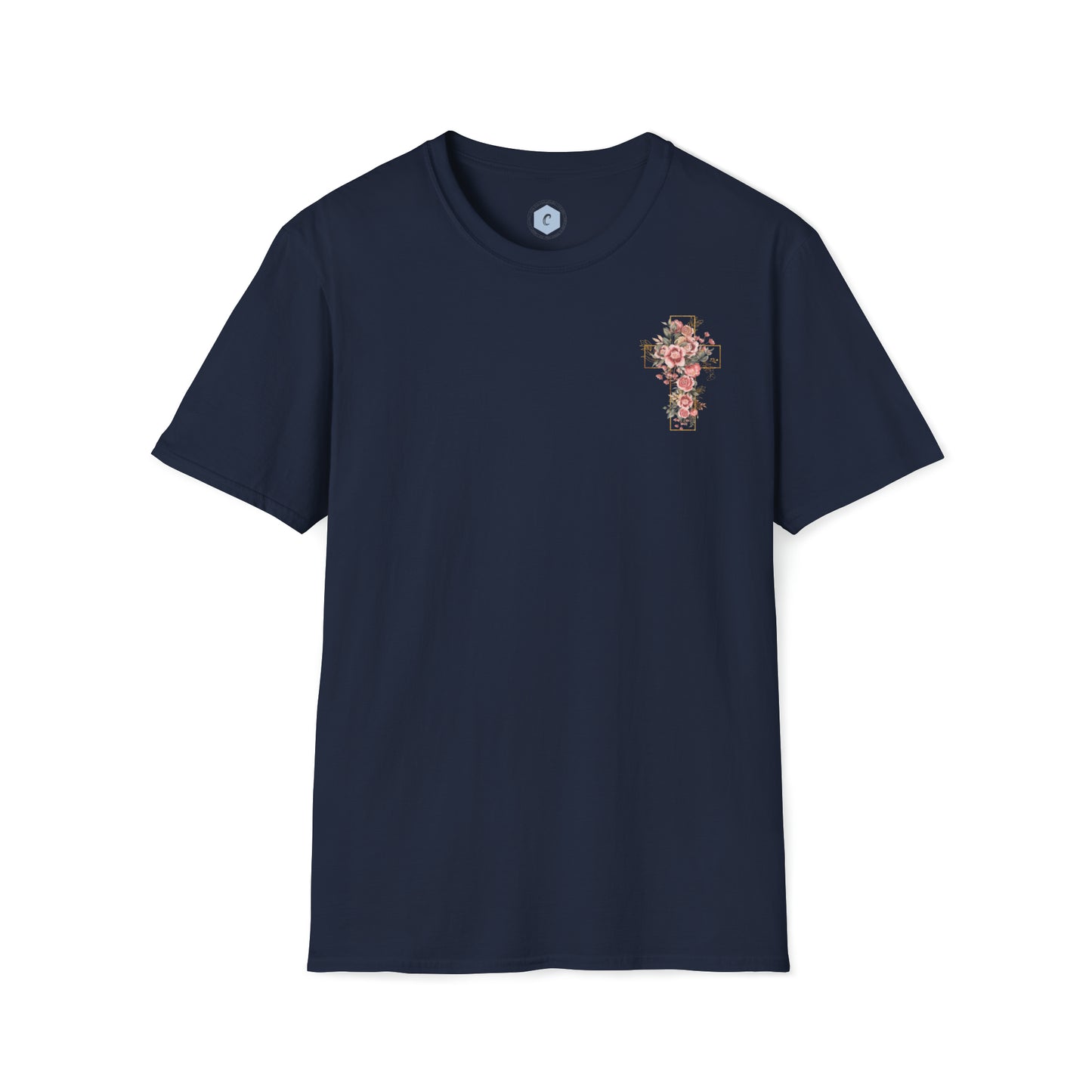 Unisex Blooming Flower Cross Softstyle T-Shirt