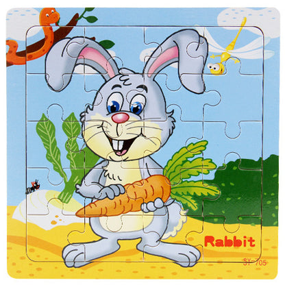 Kids Animal Wooden Puzzle, 3+ Years rabbit