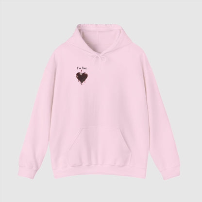 Anti Valentine's Day I'm fine. Unisex Heavy Blend Hooded Sweatshirt