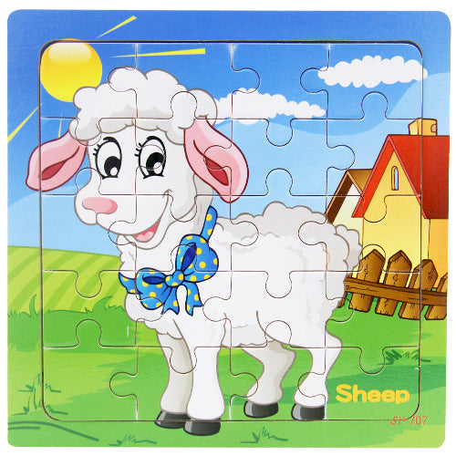 Kids Animal Wooden Puzzle, 3+ Years sheep