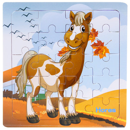 Kids Animal Wooden Puzzle, 3+ Years horse