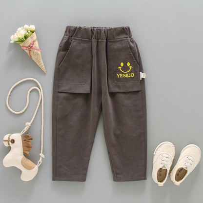 Baby Boys and Girls Solid Color Casual Pants