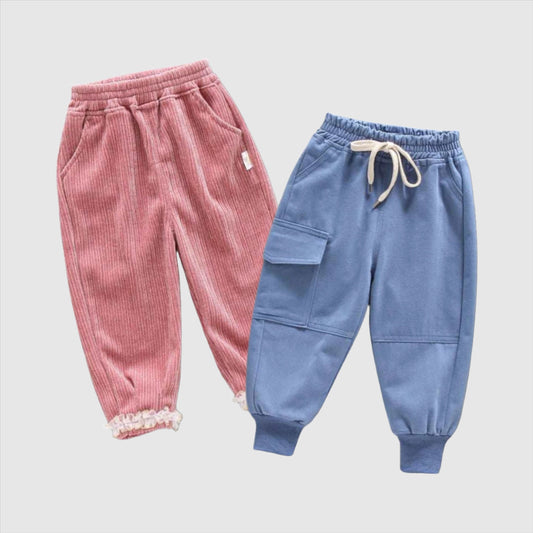 Baby Boys and Girls Solid Color Casual Pants