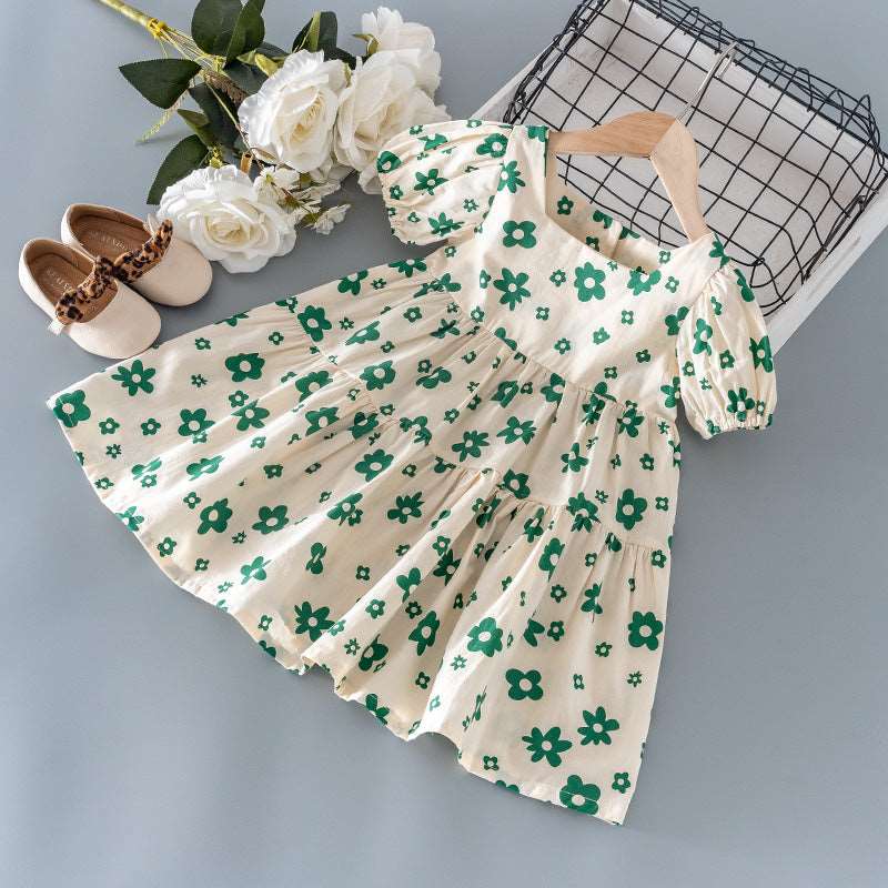 Baby Girl Cute Cotton Floral Dress