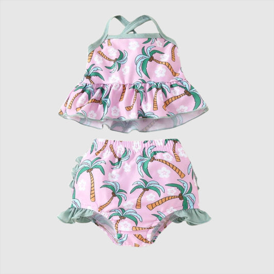 Baby Girl Cute Two-piece Swimwear Set
