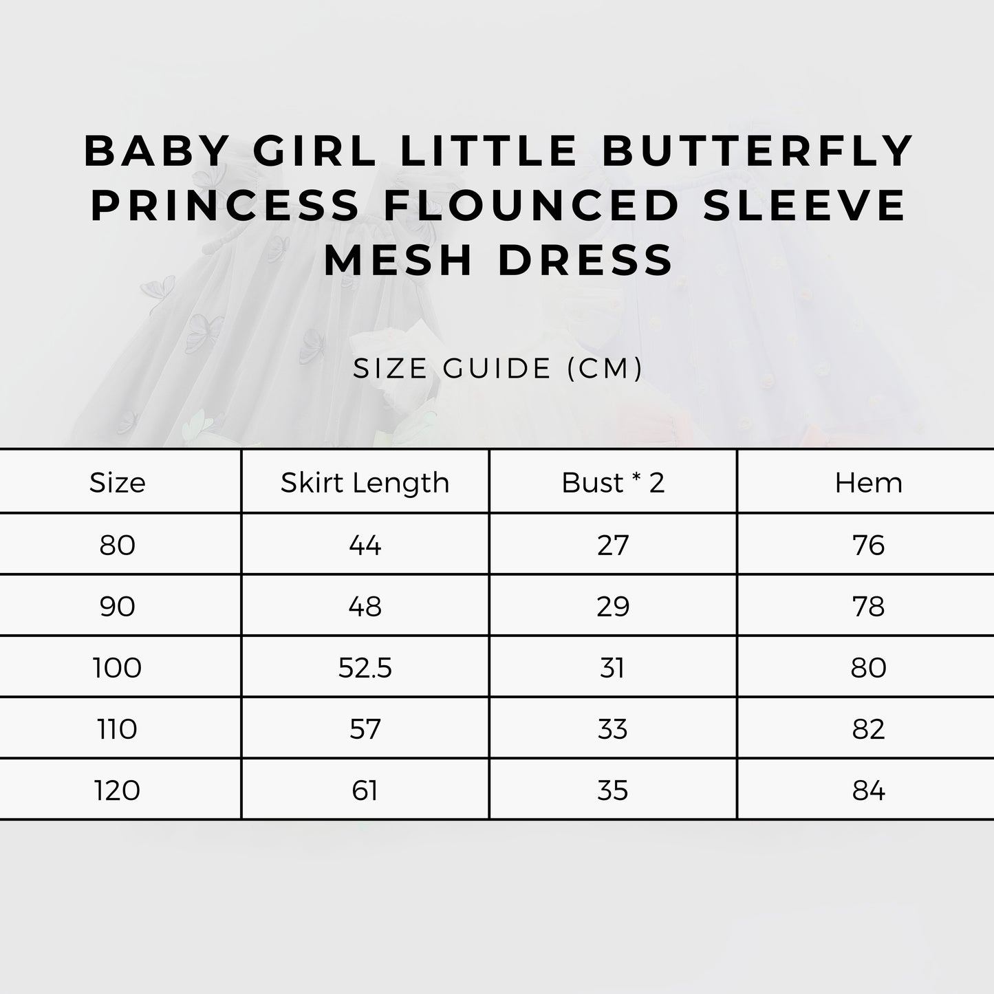 Baby Girl Little Butterfly Princess Flounced Sleeve Mesh Dress size