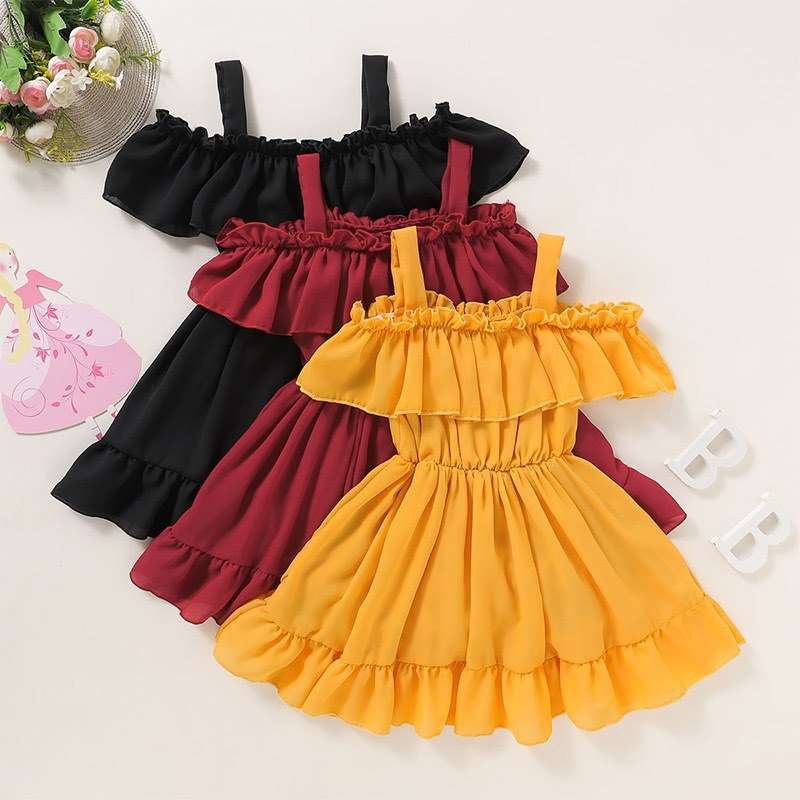 Baby Girl Casual Solid Color Dress